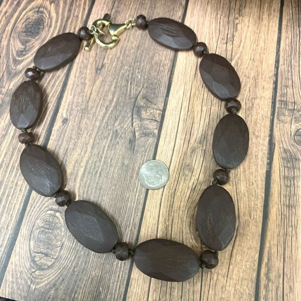 Lauren Ralph Lauren Wood Bead Necklace